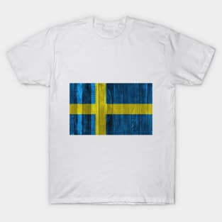 Flag of Sweden - Wood T-Shirt